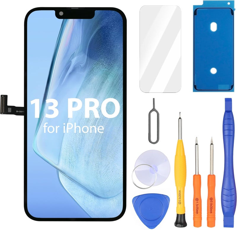 Ayake Store for iPhone 13 Pro Screen Replacement, 6.1 inch FHD LCD Display and Touch Digitizer Screen, True Tone Programmable, Face ID Remains (for A2640, A2639, A2638, A2636, A2483) - Image 1